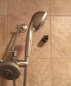 Adjustable Shower Arm Extension 10" Long - Stainless Steel Chrome Finish - The Only Arm Designed With a GEAR JOINT That Won't Slip! Our Long Shower Extender Pipe Can Hold A Rainfall Shower Head System 31 71XdK6FCDSL