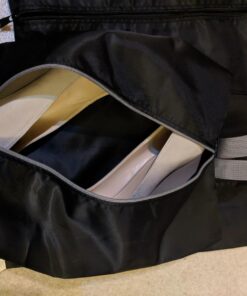 YAMIU Travel Shoe Bags Set of 4 Waterproof Nylon with Zipper for Men & Women, Black 4 Pack - Black 62 71XdRLmdQjL