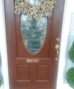 Headline Sign - Self-Stick Sign, NO SOLICITING" Sign, 2 x 8 Inches, Black and Gold, Made in USA (9369) 14 71Xe8gHz 9L