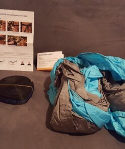 Kootek Camping Hammock Double & Single Portable Hammocks Camping Accessories for Outdoor, Indoor, Backpacking, Travel, Beach, Backyard, Patio, Hiking Grey & Sky Blue Large 50 71Xeh3ODbFL