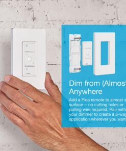 Lutron Caseta Smart Lighting Dimmer Switch for Wall and Ceiling Lights | PD-6WCL-BL | Black 1 Pack Smart Dimmer 22 71XeoGpVcL