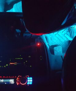 OPT7 Aura Interior Car Lights with Remote Control, Color Change, Music Sync Inside Ambient Lighting Kit, LED Lights for Car Truck Under Dash Accessories, Charger Adapter 12V, 4pc Single Row LED Strip RGB (Red, Green, Blue) 47 71Xf2dau4ML