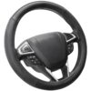 SEG Direct Car Steering Wheel Cover Universal Standard Size 14.5-15 inch, Black Microfiber Leather Standard size[14 1/2''-15'']