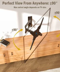 Mounting Dream UL Listed TV Wall Mount for Most 26-55 Inch TVs, Full Motion TV Mount with Perfect Center Design, Articulating Wall Mount TV Bracket Swivel and Tilt, Max VESA 400x400mm, Up to 77LBS 28 71XgjiFVkqL