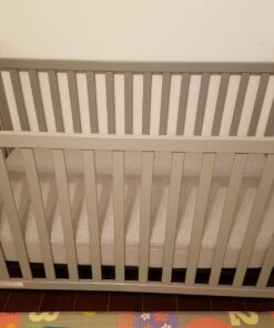 Burt's Bees Baby - Fitted Crib Sheet, Solid Color, 100% Organic Cotton Crib Sheet for Standard Crib and Toddler Mattresses (Heather Grey) , 28x52 Inch (Pack of 1) Heather Grey 30 71XhXCMIXIL