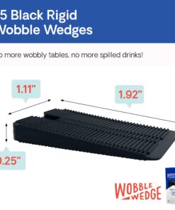 Wobble Wedges Rigid Plastic Shims, 75 Pack - MADE IN USA - Multi-Purpose Shim Wedges for Home Improvement & Work - Plastic Wedge, Table Shims, Toilet Shims, Furniture Levelers, & Leveling Feet - Black 10 71XhbPoP6HL
