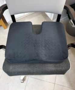 Kieba Coccyx Seat Cushion, Cool Gel Memory Foam Large Orthopedic Tailbone Pillow for Sciatica, Back, and Tailbone Pain (Black) Black 26 71Xi2S8MxeL