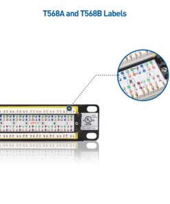 Cable Matters UL Listed Rackmount or Wall Mount 24 Port Network Patch Panel (Cat6 Patch Panel / RJ45 Patch Panel) Regular 24 71Xi5oy1miL
