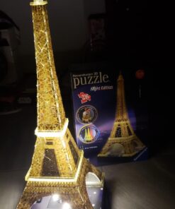 Ravensburger Eiffel Tower - Night Edition - 216 Piece 3D Jigsaw Puzzle for Kids and Adults - Easy Click Technology Means Pieces Fit Together Perfectly 37 71Xisk9KDEL