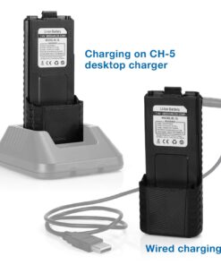 BAOFENG BL-5L 3800mAh Extended Battery Compatible with UV-5R RD-5R UV-5RTP UV-5R Plus, Original Pack, Black 31 71XjL0Y8fL