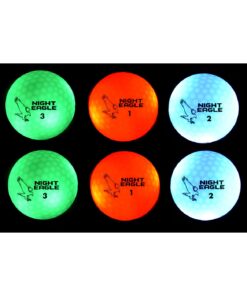 Night Eagle CV LED Golf Balls - Light Activated - No Timer - 6 Pack 2xGreen,2xRed,2xBlue