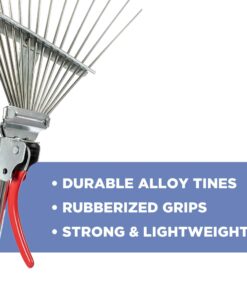 Professional EZ Travel Collection Adjustable Telescopic Folding Rake, Expandable Rake for Gardens, Flower Beds, Window Wells, and More 14 71Xk53U0ibL