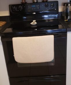 Capparis Kitchen Silicone Stove Counter Gap Cover, Easy Clean Heat Resistant Wide & Long Gap Filler, Seals Spills Between Counter, Stovetop, Oven, Washer & Dryer, Set of 2 (21 Inches, Black) 21 Inches 64 71XkaPm9hL