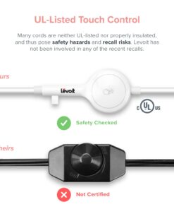 LEVOIT Aria Himalayan Salt Lamp, Pink Rock Large Crystal Natural Himilian Gift Night Light (ETL Certified) Touch Dimmer, 8.5lbs 33 71XlvHUpc4L