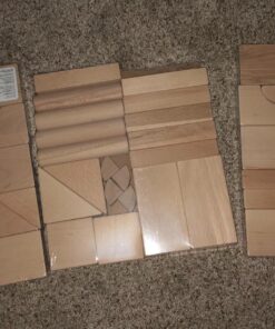 KidKraft 60-Piece Wooden Cutout Shapes Block Building Architectural Set - Natural 44 71XmA1I4nsL