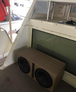 QPower QBOMB12V Dual 12 Inch Subwoofer Box with Bedliner Spray for Speakers, High-Performance Vented Subwoofer, Durable Sub Box, Black 53 71XmTn6rmmL