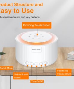 Sound Machine- STYFSCP White Noise Machine with 30 Natural Soothing Sounds 30 Level Volume Light 3 Timer Memory Function, Noise Machine Powered by AC or USB, Sleep Sound Machine for Adults Baby Kids 25 71Xncw9eJBL