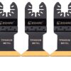 EZARC Titanium Oscillating Saw Blades, Oscillating Multitool Blades for Metal, Wood Nails, Screws Cutting, Plastic, 3 Pack