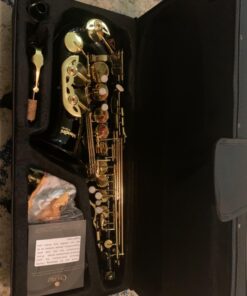 Mendini By Cecilio Eb Alto Saxophone - Case, Tuner, Mouthpiece, 10 Reeds, Pocketbook- Black & Gold E Flat Musical Instruments 41 71XoNiWa4qL