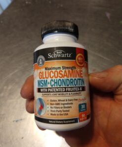 Glucosamine Chondroitin MSM 2110mg - Joint Support Supplement with Turmeric Curcumin for Hands Back Knee & Joint Health for Men & Women - Gluten-Free Non-GMO Supplement - Made in USA - 90 Capsules 90 Count (Pack of 1) 36 71Xqhz5x56L 3