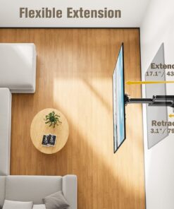 Mounting Dream TV Wall Mount Swivel and Tilt for Most 26-55 Inch TV, TV Mount Perfect Center Design, Full Motion TV Mount Bracket with Articulation, up to VESA 400x400mm, 60 lbs, MD2377 26 71Xr YykvuL