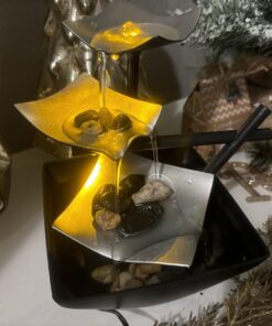 Homedics Tabletop Water Fountain, Home Décor Soothing Sound Machine - Automatic Pump, Deep Basin & Natural River Rocks. Indoor Zen Relaxation for Office, Living Room, or Bedroom, 8.25” Tall 33 71XsAeKSj2L 1