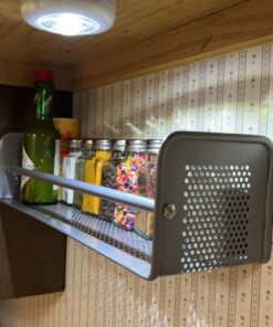 Simple Houseware Wall Mounted Spice Rack, Silver, Set of 2 35 71XsGEhMh0L