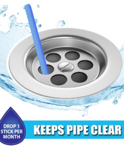 SANI 360° Sani Sticks Drain Cleaner and Deodorizer, Enzyme Pipe Cleaners, Eliminate Odors, Prevent Clogged Drains, Safe for Sinks, Bathtub Drains, Septic Tanks, 48 Count, Unscented 9 71XtYZCfklL