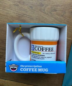BigMouth Inc. Prescription Coffee Mug - Large Funny Prescription Coffee Cup - Unique Pharmacy Gifts - Hilarious Novelty and Gag Gifts for Doctor - Dishwasher-Safe Ceramic Pill Bottle Coffee Cup - 12oz White 32 71Xu5Zxn3hL