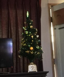 HOLIDAY PEAK 3’ Musical Spinning Fiber Optic Christmas Tree, Pre-Lit and Fully Decorated Revolving Tree 17 71XuSIniOXL