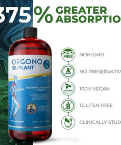 Orgono Siliplant | Vegan Collagen Booster | Supports Healthy Collagen and Elastin Production for Joint & Bone Support, Glowing Skin, Strong Hair & Nails. 33.85 Fl Oz (Pack of 1) 19 71XvT6e lWL 2