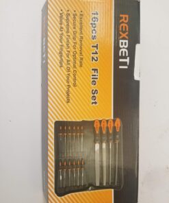 REXBETI 25Pcs Metal File Set, Premium Grade T12 Drop Forged Alloy Steel, Flat/Triangle/Half-round/Round Large File and 12pcs Needle Files with Carry Case, 6pcs Sandpaper, a brush,a pair working gloves 51 71Xvhmms62L