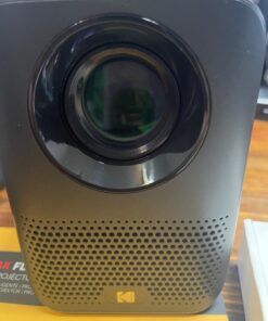 KODAK FLIK HD9 Smart Projector | Mini Black Portable Indoor & Outdoor Movie with Android TV Streaming Apps, Wi-Fi and Bluetooth, Built-In Speakers & Voice Remote | FHD 1080p for Screens Up to 120” 74 71XviT I0L