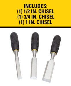 STANLEY Chisel Set, 150 Series, Short Blade, Wood, 3-Piece (16-150) 13 71Xvk8FVQYL