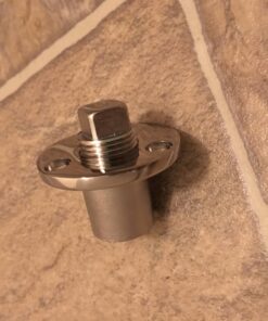 Mxeol Boat Garboard Drain Plug Bilge Plug Stainless Steel 1 Set W/Screws Silver, 1 Piece 19 71XwPHim97L