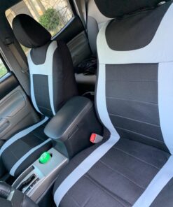 FH Group Car Seat Covers Front Set Cloth - Seat Covers for Low Back Car Seats with Removable Headrest, Universal Fit, Automotive Seat Cover, Airbag Compatible Car Seat Cover for SUV, Sedan, Van Gray 38 71Xx70L yTL