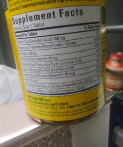 Nature Made Super B Complex with Vitamin C and Folic Acid, Dietary Supplement for Immune Support, 140 Tablets, 140 Day Supply 140 Count 40 71XxShUzXqL