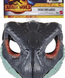 Mattel Jurassic World Dominion Therizinosaurus Dinosaur Mask with Opening Jaw, Costume and Role-Play Slasher Dino Mask 25 71XxikW 2iL 1