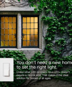 Lutron Diva LED+ Dimmer Switch for Dimmable LED, Halogen and Incandescent Bulbs, 150W/Single-Pole or 3-Way, DVCL-153P-WH-3, White (3-Pack) 3 Pack 21 71XyKUz8cBL