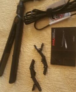 MHU Flat Iron 1 Inch Professional Travel Portable Negative Ions Protect Hair, Hair Straightener&Curler Anti frizz Dual Voltage Salon Floating Titanium Plate, Hair Iron, Fast Heat Adjustable Temp Black 16 71Y 1bSsMyL