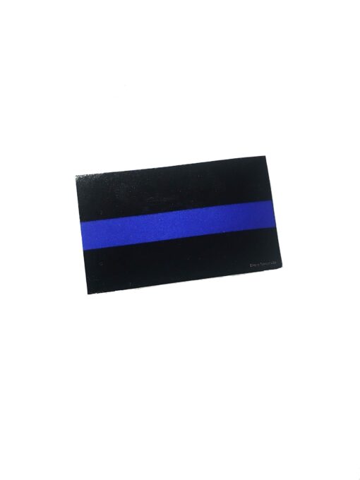 2x1 Thin Blue Line 3M Reflective License Plate Police Decal - American Made