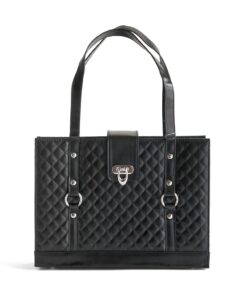 Texture Faux Leather File Organizer Tote -(Black) Black 9 71Y1khl uaL