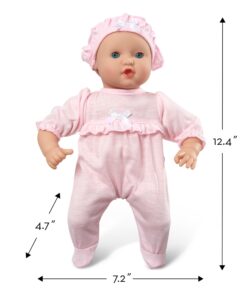 Melissa & Doug Mine to Love Jenna 12" Soft Body Baby Doll With Romper, Hat - Washable Doll Accessories, First For Toddlers 18 Months And Up 25 71Y2iGVV7VL 1