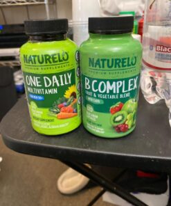 NATURELO Vitamin B Complex with Methyl B12, Methyl Folate, Vitamin B6, Biotin Plus Choline, CoQ10, and Fruit & Vegetable Blend - Supports Energy & Healthy Stress Response - Vegan - 120 Capsules 120 Count (Pack of 1) 35 71Y3MO406aL