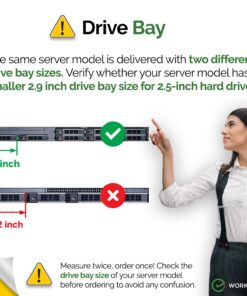 Alternative view of WORKDONE 2-Pack 2.5" Hard Drive Caddy - Compatible for Dell PowerEdge Servers - 14th Gen R340 R440 R540 R640 R740 R740xd R840 R940 R6415 R7415 R7425 - SSD SAS SATA NVMe Tray - Setup Manual