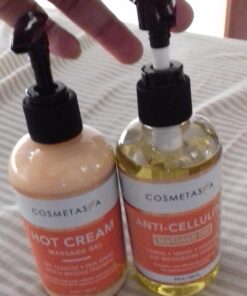 Cellulite Massage Oil & Hot Cream - 100% Natural Cellulite Oil & Gel, Highly Absorbable, Firm, Tone, Tighten & Moisturize Skin - Soothes Muscles 8.8 oz 32 71Y4LDsglgL 2