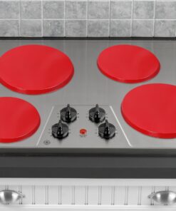 Reston Lloyd Electric Stove Burner Covers, Set of 4, Red 21 71Y4cLigvfL