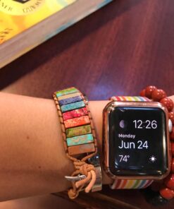 Plumiss 7 Chakra Bracelets for Women Boho Handmade Natural Jasper Stone Healing Energy Bead Leather Wrap Bracelet Jewelry Collection Chakra Jasper 29 71Y6t08i9bL