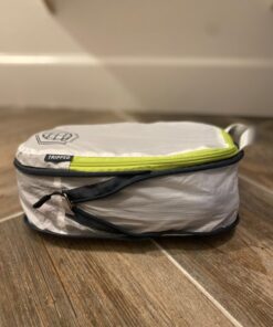 Compression Packing Cubes for Travel - Luggage and Backpack Organizer Packaging Cubes for Clothes (White and Green, 2 Piece Set) 2Piece White and Green 42 71Y7NeJ3Q9L