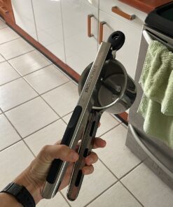 PriorityChef Large 15oz Potato Ricer, Heavy Duty Stainless Steel Potato Masher and Ricer Kitchen Tool, Press and Mash Kitchen Gadget For Perfect Mashed Potatoes - Everytime Black 43 71Y809P3HHL